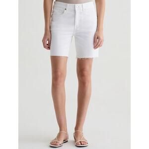 AG EX-Boyfriend Short, Mid-rise Bermuda, White, Size 30